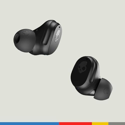 Skullcandy Mod Wireless Earbuds – Premium Bluetooth Headphones Offering 32-Hour Playtime, Advanced Noise Isolation, and Rugged Sweat & Water Resistance for Active Users – Hands-Free Mic Compatible with i Phone & Android Devices in True Black