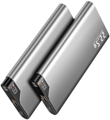 Kuulaa Dual 10000 m Ah Power Bank 22.5 W PD – Fast Charging Portable USB-C Charger with LED Display for i Phone 16/15/14 Pro/Plus & Samsung S24 Ultra – Slim, Airplane-Approved Metal Shell for Ultimate Travel Convenience and Enhanced Device Compatibility