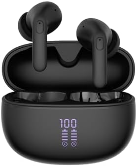 AT&T Essentials True Wireless Bluetooth Earbuds – Experience Unparalleled Sound Quality with Advanced Noise Cancellation, 35-Hour Battery Life, and IPX4 Water Resistance for Active Lifestyles, Featuring Intuitive Touch Controls and Universal Device Compatibility in Stylish Black Finish