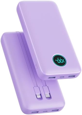 High-Capacity 40,800 m Ah Portable Charger with Built-in Cables and LCD Display – 25 W PD & QC 4.0 Fast Charging Power Bank for i Phone 16/15/14 and Android Devices (Green) – Ultimate On-the-Go Charging Solution with Enhanced Compatibility and Durability