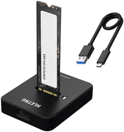 Ultra-Fast M.2 NVMe to USB Adapter for External SSDs – 10 Gbps Data Transfer, Versatile PCIe & SATA Compatibility, Portable Aluminum Enclosure, Effortless Plug-and-Play Design, Essential Accessory for Professionals and Tech Enthusiasts
