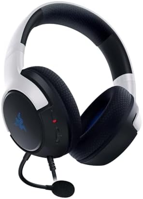 Razer Kaira X Wired Gaming Headset for PS5 – Superior 50 mm Drivers, Hyperclear Microphone, In-Game Volume Control & Mute Functionality – Comfort-Focused Design for Extended Play Sessions in Sleek Black/White Finish – Elevate Your Audio Experience with Enhanced Compatibility and Immersive Sound Quality