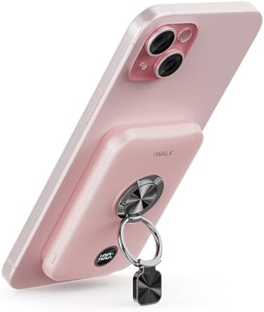 Magnetic Wireless Power Bank for i Phone – i WALK 10,000 m Ah Portable Charger with 15 W Mag Safe Fast Charging & USB-C PD 20 W – Built-in Stand for Hands-Free Use Compatible with i Phone 16/15/14/13/12 & Air Pods – Ultimate Convenience for On-the-Go Charging