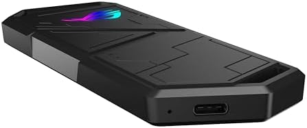 ROG Strix Arion M.2 NVMe SSD Enclosure: High-Speed USB 3.2 Gen 2 Type-C with Aura Sync RGB Lighting, Tool-Free Installation & Enhanced Compatibility for PCIe SSDs 2280/2260/2242/2230 – Ideal for Gamers and Content Creators