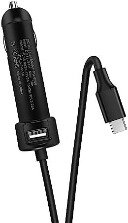High-Efficiency USB-C PD Car Charger for Dell Laptops – 65 W Fast Charging Adapter Compatible with Latitude 5420, 5520, 5430, 7320, Inspiron 14, and More – Ultimate Reliability for On-the-Go Power Solutions