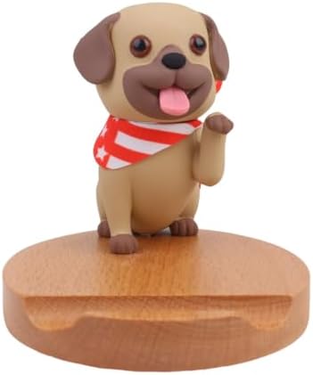 Mikikit Dog Phone Holder Dog Smartphone Stand Universal Desktop Cute for Dock Holder Cell Stand Wooden Cellphone with Base Bracket Dog Smartphone Stand – Enhanced Compatibility and Speed