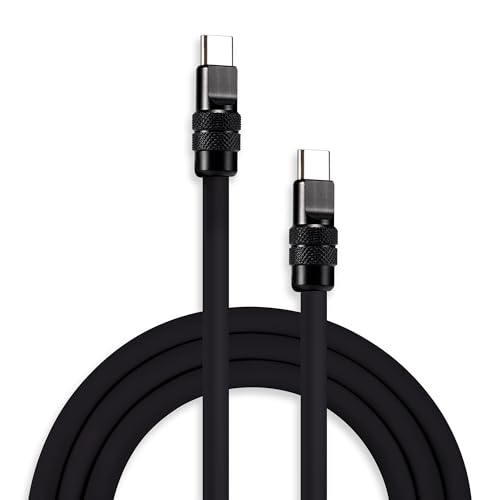 Elevate Your Charging Experience with the Black Samurai Edition 13.1 FT Silicone USB C Cable – 240 W Fast Charging & Data Transfer | Stylish, Durable, and Flexible Connectivity for Phones, Tablets, & Power Banks
