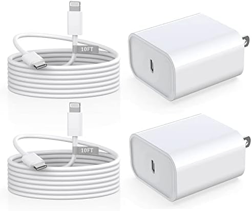 Power Up Your i Phone 16/15: 10 FT Fast Charging Cable Duo with 20 W USB-C Wall Chargers – Ultimate Connectivity for Your i Phone 16 Plus, Pro, Max, and 15 Series – Extended Reach and Rapid Charge Efficiency for On-the-Go Power Solutions