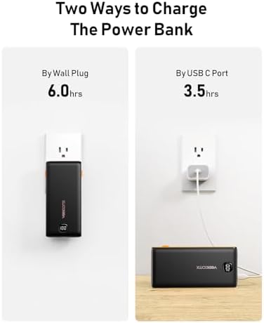 Ultimate Travel Power Bank with Built-in Cables and Wall Plug – 10,000 m Ah Fast Charging Battery Pack for i Phone 16/15/14/13 & i Pad – Sleek Yellow Design for Maximum Compatibility and Convenience