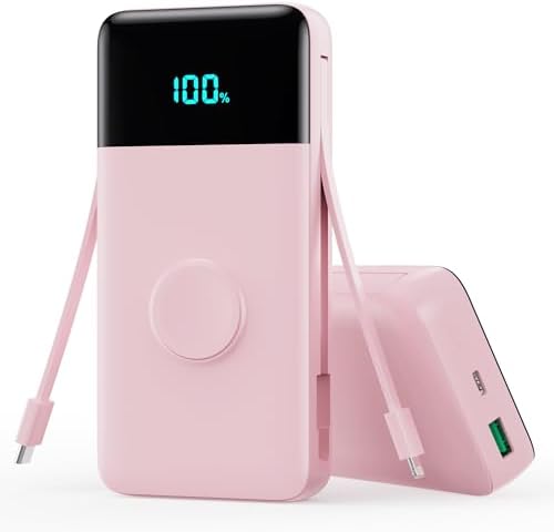 Massive 40800 m Ah 5-in-1 Portable Power Bank with Built-in Cables & Apple Watch Charger – Fast 25 W PD Charging for i Phone 16/15/14/13/12, Samsung, Android – LED Display, Multi-Device Compatibility & Advanced Safety Features for Travel and Outdoor Use