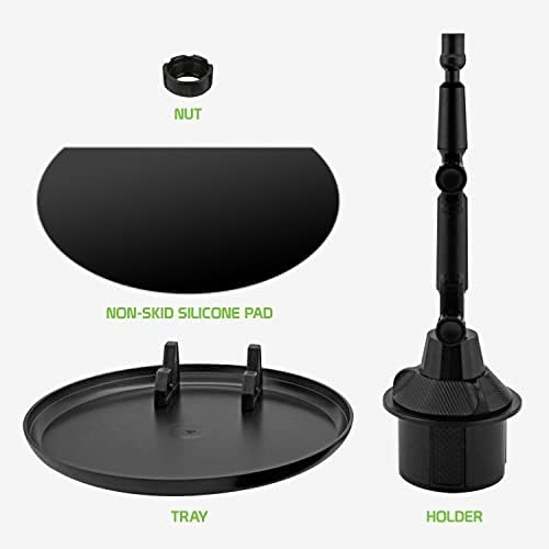 Revolutionary Car Cup Holder Phone Mount with Integrated Snack Tray – Ultimate Compatibility for i Phone, Samsung Galaxy, LG, Moto & Google Pixel – Hands-Free Convenience & 360-Degree Rotation for Safe Driving Enjoyment