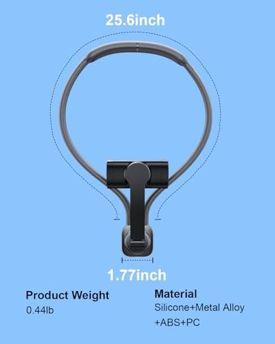 Magnetic Neck Phone Holder for Recording，POV Cell Phone Stand for Video Vlog Selfie,Hands Free Chest Tripod Mount for iPhone 16/15/14/13/12 (Magnetic Version) – Enhanced Compatibility and Speed