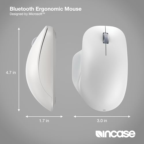Elevate Your Productivity with the Incase Bluetooth Ergonomic Mouse by Microsoft – Multi-Device Connection, 15-Month Battery Life, Precision Tracking, and Comfortable Thumb Rest in Elegant Pastel Blue – Perfect for PCs and Laptops!