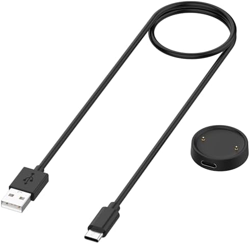 Dual-Pack USB-C Magnetic Charging Dock for Amazfit Bip 6 & Active 2 – Fast & Reliable Smartwatch Charger with 3.3 ft Cable – Effortless Power On-the-Go with Enhanced Compatibility and Sleek Design
