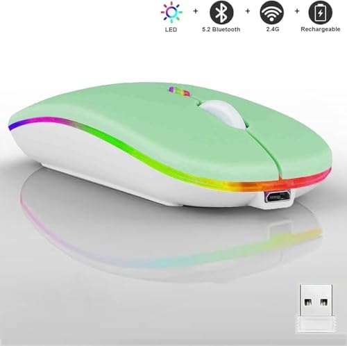 Seamless Productivity with 3 Pack Rosy Glow Red Wireless Bluetooth Mouse – Rechargeable, Silent, and Slim Dual Mode Mice for Laptop, Desktop, i Pad, and Mac – Perfect for On-the-Go Professionals and Students