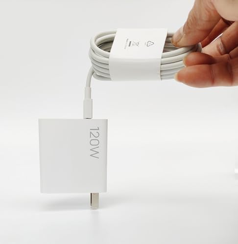 Lightning-Fast 120 W Xiaomi Charger with 6 ft USB Type-C Cable – Ultra-Fast Charging for Xiaomi 14, 13, 12 & Redmi Note Series – High-Speed Hypercharge Wall Adapter with Advanced Safety Features for On-the-Go Power Solutions