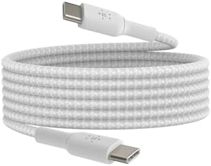 Belkin Boost Charge Braided USB-C to USB-C Cable – 1 m (3.3 ft) Durable Fast Charging Cable for i Phone, Galaxy, Nintendo Switch 2, i Pad Pro, and Pixel – Tangle-Free Design with 480 Mbps Data Transfer – Ultimate Universal Compatibility for All Your Devices