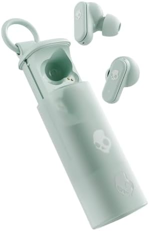 Skullcandy Dime Evo Wireless Earbuds – Premium Bluetooth Headphones with 36-Hour Battery, Noise Isolation for Superior Sound Quality, Hands-Free Microphone & Compact Clip Case – Ideal for i Phone & Android Users – Bone Color