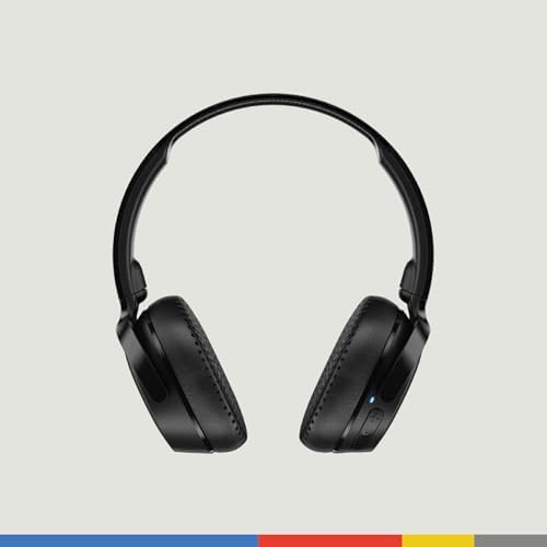 Skullcandy Riff On-Ear Wired Headphones – Ultimate Lightweight Travel Companion with Integrated Microphone, Foldable Design, and Universal 3.5 mm Connector for Music Lovers on the Go – Stylish Black Finish for Unmatched Comfort and Superior Sound Quality