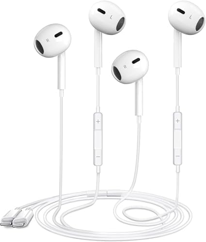 Premium Wired Earbuds for i Phone – Superior Hi-Fi Stereo Sound with Advanced Noise Cancellation & Integrated Microphone – Effortless Volume Control & Seamless Plug-and-Play Compatibility for i Phone 14/13/12/11/XR/XS/X/8/7/SE – Perfect for Audiophiles & Professionals on the Go