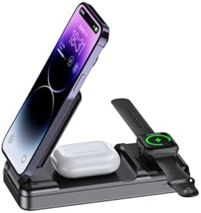 Ultimate 6-in-1 Magnetic Power Bank: 23800 m Ah Wireless Charging Hub with LED Battery Indicator, 22.5 W Fast Charge for i Phone 15/14/13, Apple Watch & Air Pods – Versatile Travel Charging Station with Smart Safety Features & Magnetic Phone Stand for Hands-Free Convenience