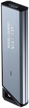 ADATA Elite UE800 512 GB USB-C Flash Drive – Blazing Fast 1000 MB/s Read/Write Speeds for Seamless Data Transfer and Enhanced Compatibility with PCs & PS5 – Perfect Portable Storage Solution for Professionals and Tech Enthusiasts