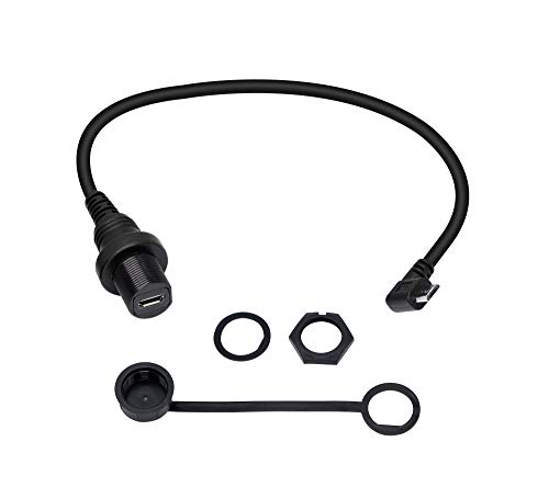 30 cm Right Angle Micro USB Dashboard Extension Cable – High-Speed Data Transfer & Waterproof for Cars, Boats, Motorcycles, and Trucks – Seamless Connectivity with Space-Saving Design & Durable Construction