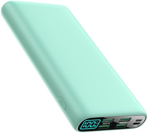 High-Capacity 38800 m Ah Portable Power Bank with LCD Display – Multi-Device Charger Featuring 5 USB Outputs and USB-C Connectivity for Fast Charging – Ideal for i Phone 16/15/14/13 Pro, Samsung Galaxy, Pixel, and Nexus – Ultimate On-the-Go Charging Solution in Blue
