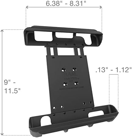 RAM Mounts U Tab-Tite Tablet Holder for i Pad Pro 9.7 – Versatile 360-Degree Rotating Mount for Hands-Free Use – Compatible with RAM B & C Ball Bases – Durable, Lightweight Design for Home, Office, and Travel – Adjustable Fit for Tablets with or Without Cases – Boost Productivity with Portrait and Landscape Viewing Options – Securely Holds Your Device for Seamless Operation and Easy Accessibility – Elevate Your Tablet Experience with Reliable Support and Convenience