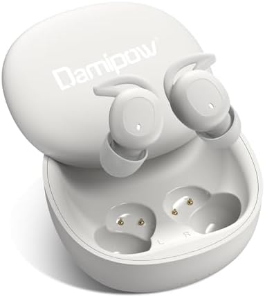 Damipow 2024 Edition Bluetooth 5.3 Wireless Sleep Earbuds – Ultra-Comfortable Noise-Canceling Earphones for Side Sleepers – Ideal for Home, Travel & Work – Elegant Ivory Finish for Ultimate Serenity and Uninterrupted Sleep Experience