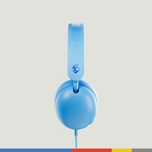 Skullcandy Grom Kids Over-Ear Headphones in Seafoam – Safe Volume-Limiting Sound for Young Ears, Ergonomic Foldable Design for Hassle-Free Travel, Built-in Mic for Gaming & Calls, Perfect for Ages 6+