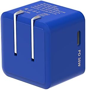 Rapid X Porto Uno USB-C 30 W PD Power Adapter – Compact Fast Wall Charger for i Phone 15, i Pad Pro, Samsung & More – Foldable Design with Side Port for Easy Travel – Enhanced Speed & Universal Compatibility in Sleek Teal Finish