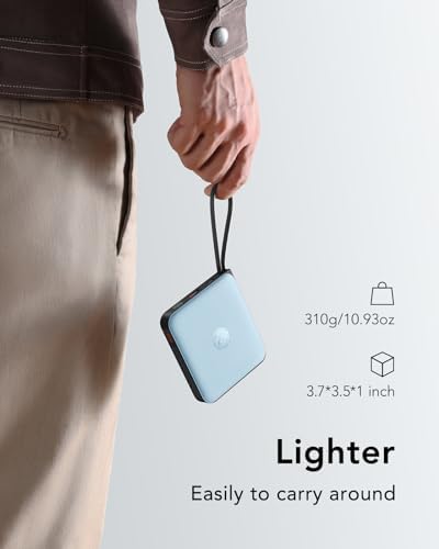 VRURC 20000 m Ah Portable Power Bank with Integrated Cables – Ultimate Travel Companion for i Phone 11-16 & Samsung Galaxy Series – Rapid 22.5 W Fast Charging Efficiency, Compact Design for On-the-Go Convenience – Essential Battery Pack for Uninterrupted Connectivity