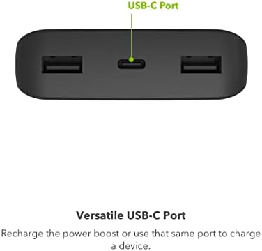 Mophie Power Boost XL 20,000 m Ah Portable Charger – Cobalt – High-Capacity USB-C Power Bank for Multi-Device Charging with Fast Recharge Technology – Stylish and Lightweight Power Station for On-the-Go Use