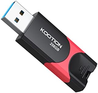 KOOTION 256 GB USB 3.0 Flash Drive – High-Speed Retractable Thumb Drive with Rugged Design and LED Indicator for Reliable Data Storage and Transfer – Ideal Memory Stick for Professionals and Students