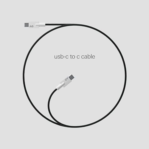 Teenage Engineering 750 mm USB-C to C Textile Cable – Fast Charging & 10 Gbps Data Transfer, Durable Tangle-Free Design for Enhanced Device Compatibility, Lightweight Aesthetic Tech Accessory for Home, Office & Travel Use