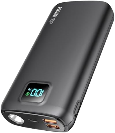 High-Capacity 40,000 m Ah Portable Power Bank with Built-in Type-C & i OS Cables – 30 W PD Fast Charger, Multi-Device Compatibility & Emergency Flashlight for i Phone, Samsung, Google, i Pad – Ultimate Travel Companion for Reliable Charging