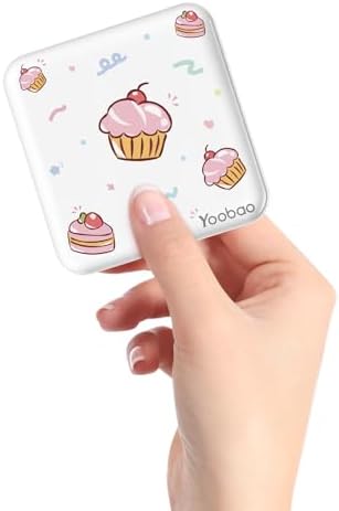 Yoobao 10,000 m Ah Cute Cake Portable Charger – PD 20 W USB-C Power Bank for Fast Charging i Phone 14/13, i Pad, Android & Samsung – Stylish Mini Battery Pack for Girls & Kids Travel – Ultimate Compatibility & Performance