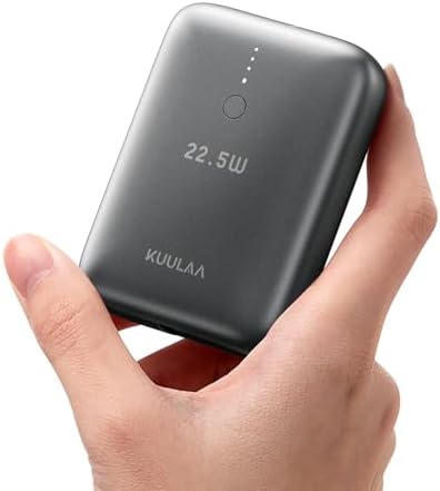 Kuulaa 10000 m Ah Portable Charger – PD 22.5 W Mini Power Bank for Fast Charging – USB-C Compatible Battery Pack for i Phone, i Pad, Samsung & More – Ultimate Travel Companion for On-the-Go Power Needs