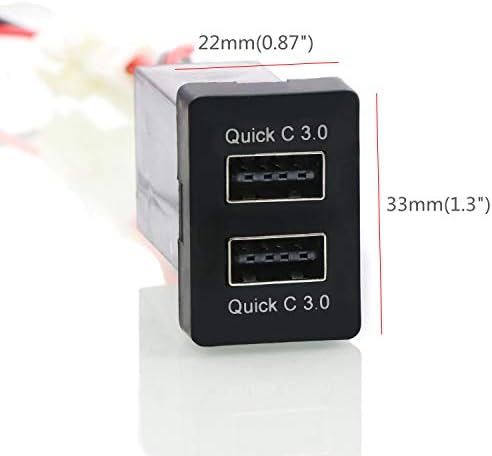 Experience Unmatched Charging Efficiency with the QC3.0 Dual USB Car Charger Adapter for Toyota VIGO – Lightning-Fast Quick Charge Power Socket for Smartphones and GPS Devices – Ultimate Automotive Power Solution with Robust Safety Features and Elegant Design