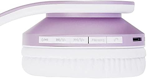 Experience the Ultimate in Comfort and Sound with Power Locus Stylish Purple & White Wireless Over-Ear Headphones – Hi-Fi Stereo Quality, Foldable Design for Travel, 12-Hour Battery Life, and Built-In Microphone for Hands-Free Calls – Perfectly Compatible with i Phone, Samsung, and LG Devices