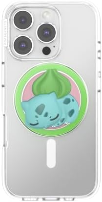 Mag Safe-Compatible Pop Socket Phone Grip Featuring Sleepy Bulbasaur – Secure Hands-Free Kickstand with Wireless Charging Support – Ideal Pokémon Accessory for Enhanced Device Handling and Viewing Experience