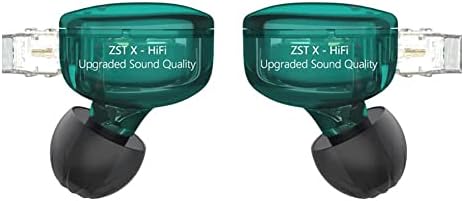 KZ ZST X Noise-Isolating Earbuds with Microphone in Vibrant Cyan – Superior Sound Quality and Ergonomic Comfort for Music Lovers and Active Lifestyles