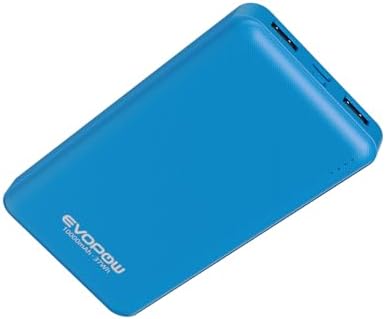 Ultra-Slim 10,000 m Ah Dual-Pack Portable Charger – 15 W Fast Charging Power Bank with USB-C Compatibility for i Phone, Samsung, Pixel & More – Effortless Mobility & Reliable Power Solutions