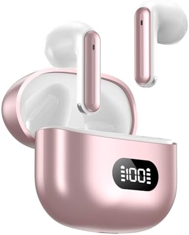 Revolutionary Bluetooth 5.4 Wireless Earbuds – Immersive Surround Sound with 48-Hour Playtime, IPX7 Waterproof for Ultimate Sports Performance, Tap-Control for Effortless Use, LED Display Charging Case – Perfectly Compatible with i Phone & Android Devices