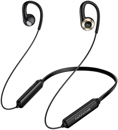 NANAMI Open Ear Bluetooth Headphones – Ergonomic Wireless Earbuds with 15-Hour Battery Life, IPX5 Waterproof Neckband for Active Lifestyles, Crisp Stereo Sound & Advanced Bluetooth 5.3 Connectivity for Effortless Listening Experience