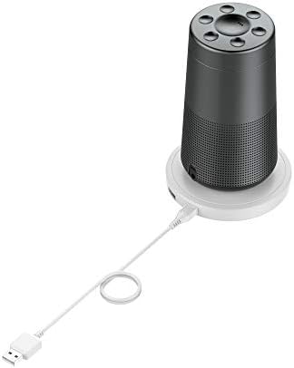 Effortless Charging Dock for Bose Soundlink Revolve Series – Fast and Sleek Cradle with 3.3 ft USB Cable for Instant Power and Uninterrupted Audio Enjoyment – Essential Accessory for Optimal Sound Performance in Elegant White Finish