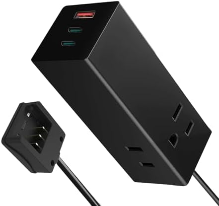 Ceptics 65 W Ga N World Travel Adapter – Ultimate Fast Charging Power Hub with Dual US Outlets, 1 USB-A & 2 Quick Charge USB-C Ports – Compact & Lightweight Design for Global Compatibility in Over 150 Countries – Essential Travel Power Solution for Laptops and Mobile Devices