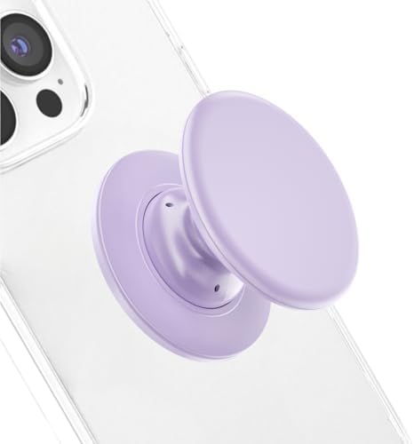 Magnetic Mag Safe Phone Grip Holder – Ergonomic Collapsible Stand for i Phone 12-16 Series, Transparent White Finish for Enhanced Style and Functionality, Secure Grip for Texting and Hands-Free Viewing, Lightweight and Portable Mobile Accessory