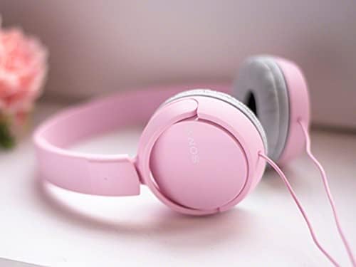 Sony MDR-ZX110-P Pink Foldable On-Ear Headphones – Lightweight Comfort with Enhanced 30 mm Dynamic Sound for Music Lovers on the Go